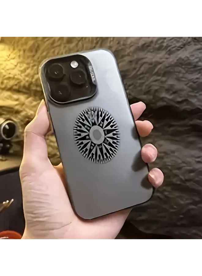 Anti Fall Phone Case For IPhone 16 Plus With Compass And Laser In Black - Image 4